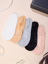 Shimmer Lace No-Show Socks – Pack of 5