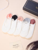 Colour Tip No-Show Socks – Pack of 5