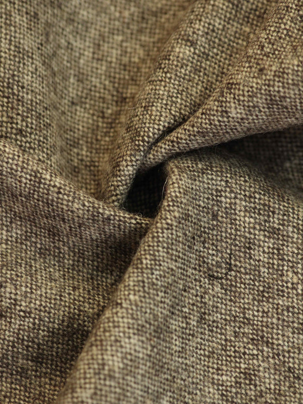 Brown Solid Wool Pocket Square
