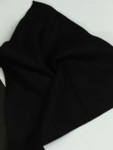 Black Solid Wool Pocket Square