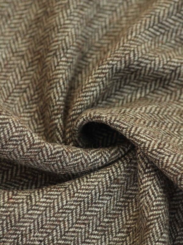 Brown Stripe Wool Pocket Square