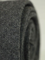 Grey Solid Wool Skinny Necktie