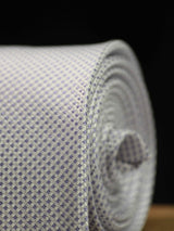 White Geometric Silk Necktie
