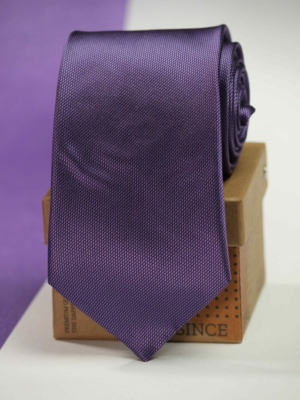 Purple Abstract Silk Necktie