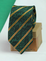 Green Stripe Silk Necktie
