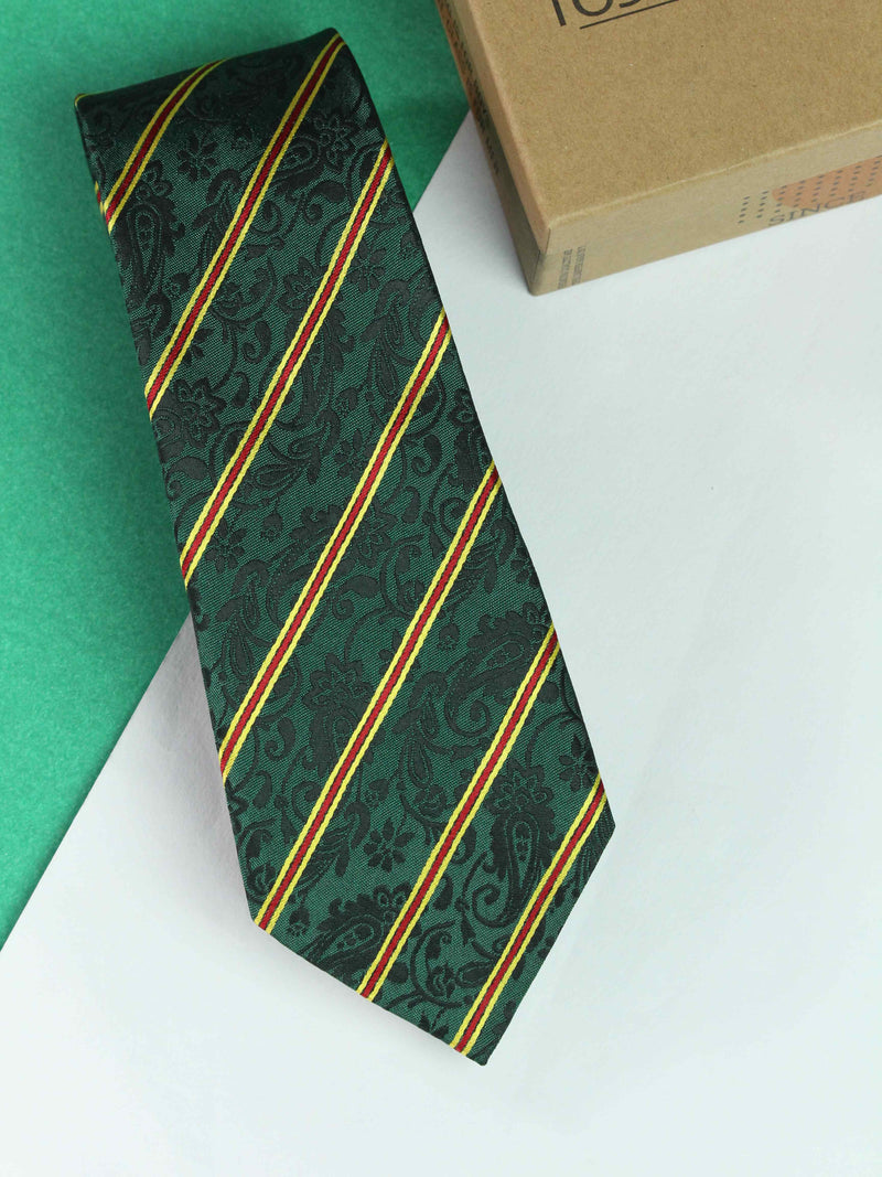 Green Stripe Silk Necktie