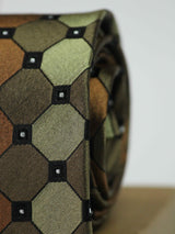 Multicolor Geometric Handmade Silk Necktie