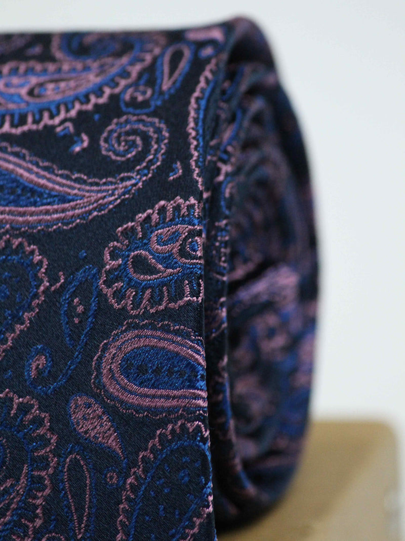 Purple & Blue Paisley Handmade Silk Necktie