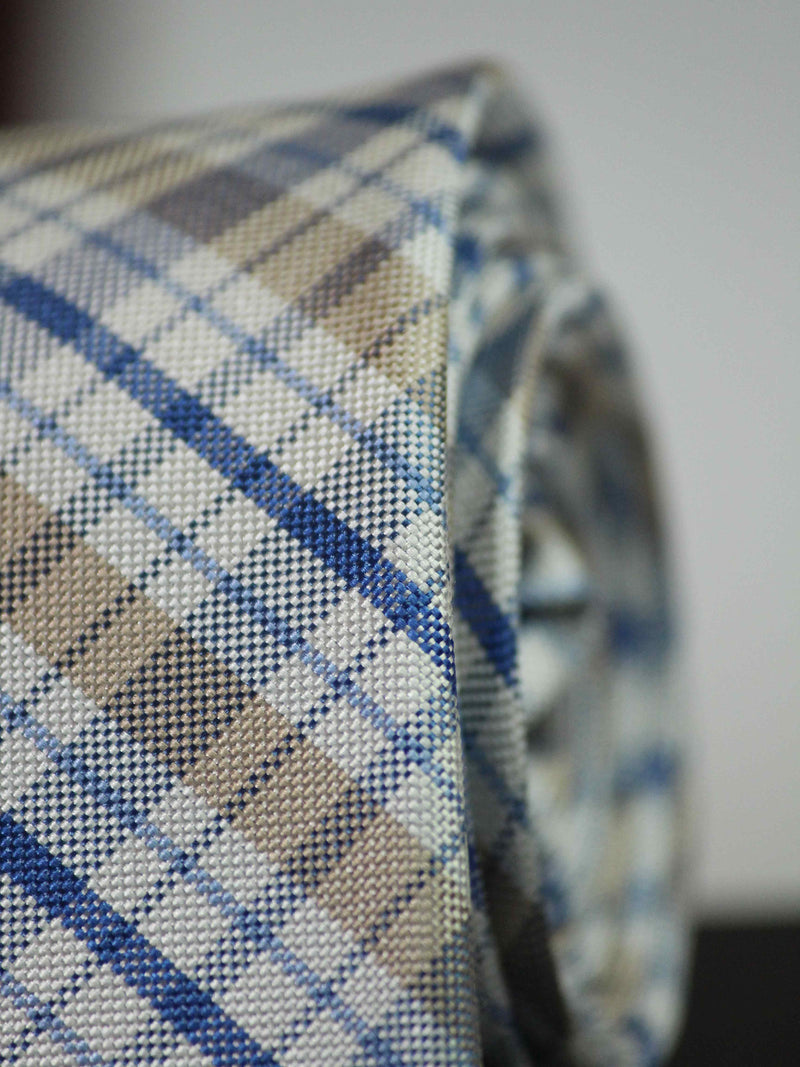 Multicolor Check Woven Silk Necktie