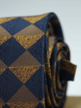 Multicolor Geometric Silk Necktie 