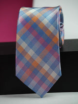 Multicolor Check Woven Silk Necktie
