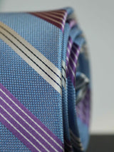 Multicolor Stripe Woven Silk Necktie