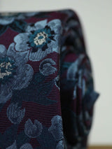 Purple & Blue Floral Woven Silk Necktie