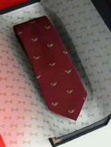 Maroon Novelty Woven Silk Necktie