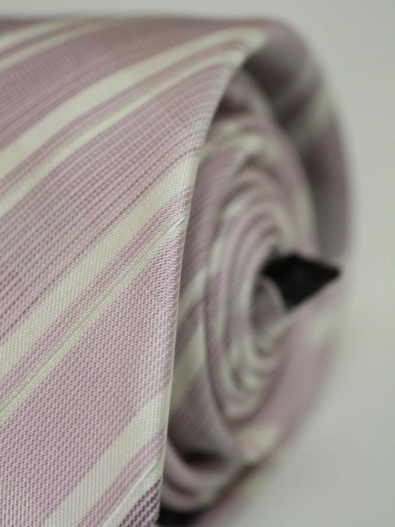 Pink Stripe Woven Silk Necktie