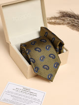 Olive Paisley Performance Silk™ Necktie & Pocket Square Gift Set