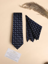Navy Mini Paisley Performance Silk™ Necktie & Pocket Square Gift Set
