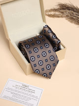 Grey Medallion Performance Silk™ Necktie & Pocket Square Gift Set