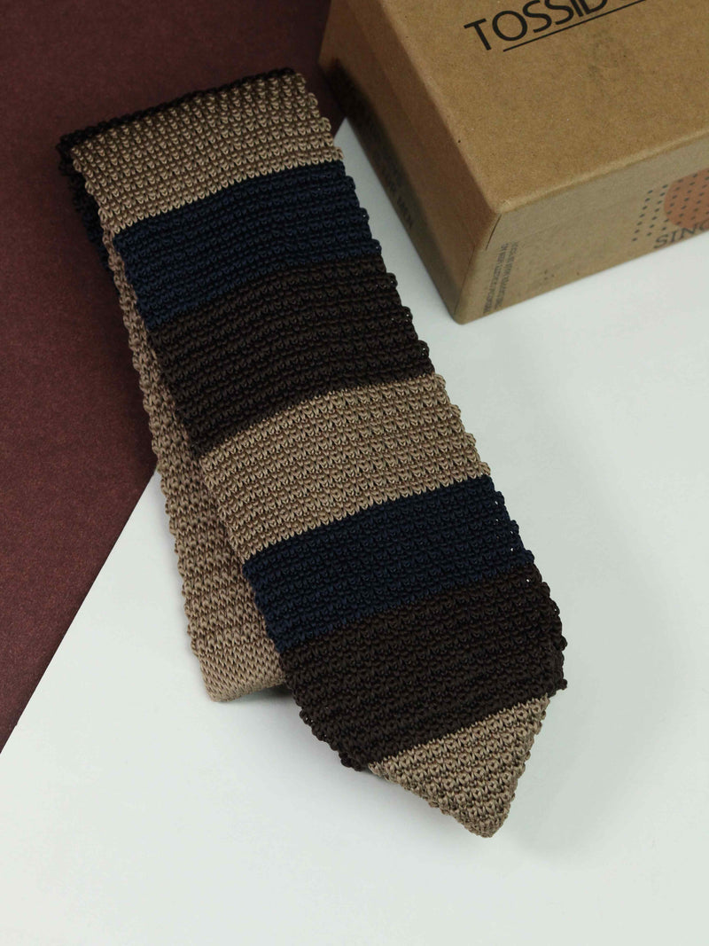 Multicolor Stripe Knitted Necktie