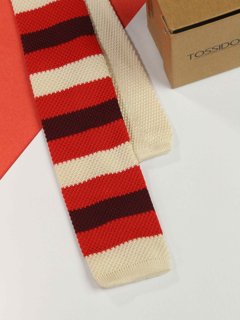 Multicolor Stripe Knitted Necktie