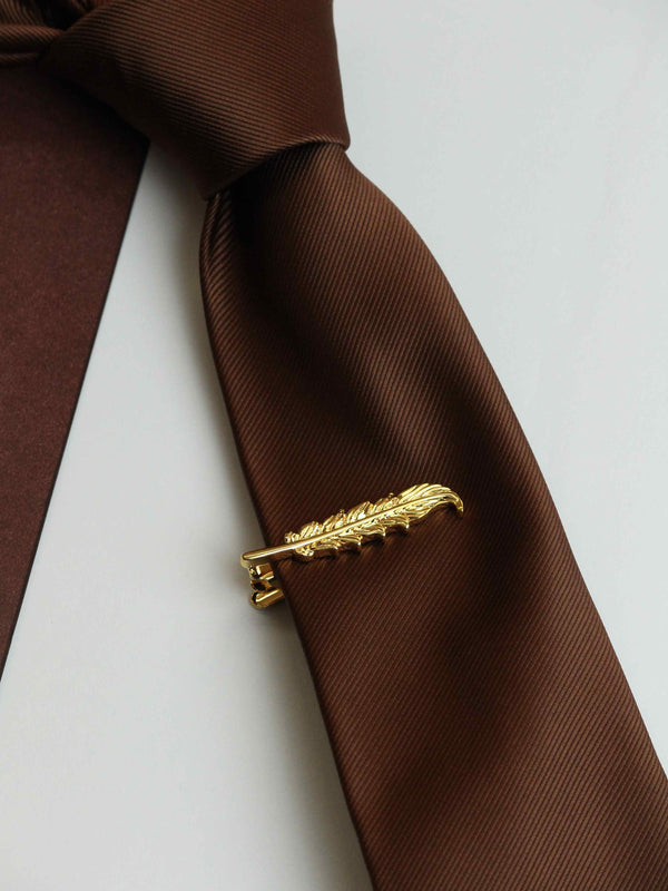 Golden Feather Tie Bar