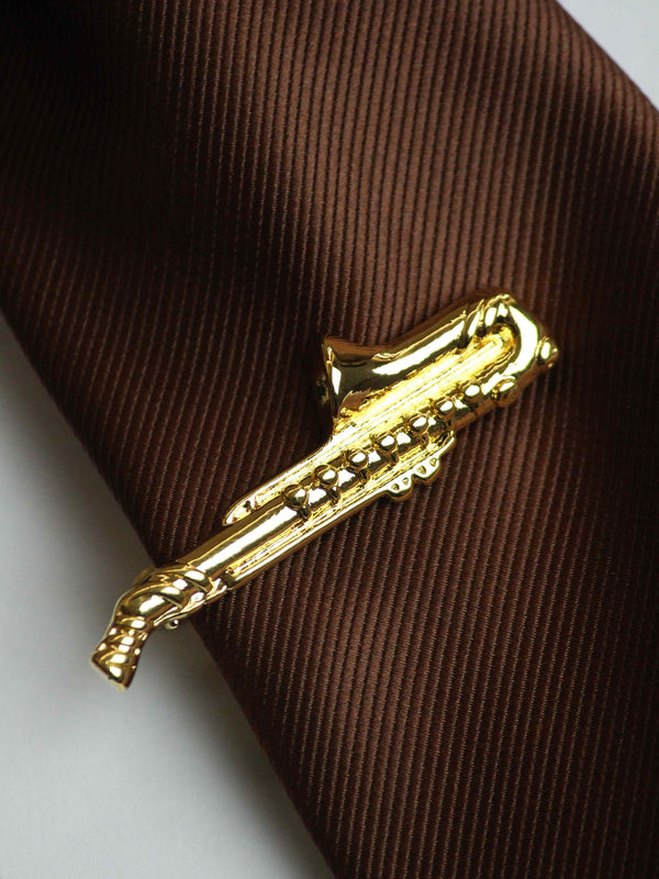 Golden Saxophone Tie bar