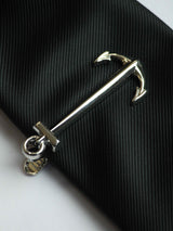 Silver Anchor Tie Bar