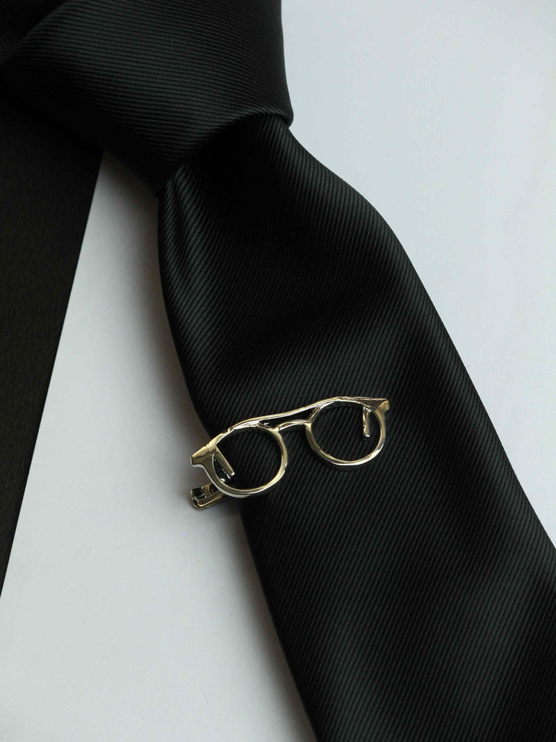 Silver Spectacles Tie Bar