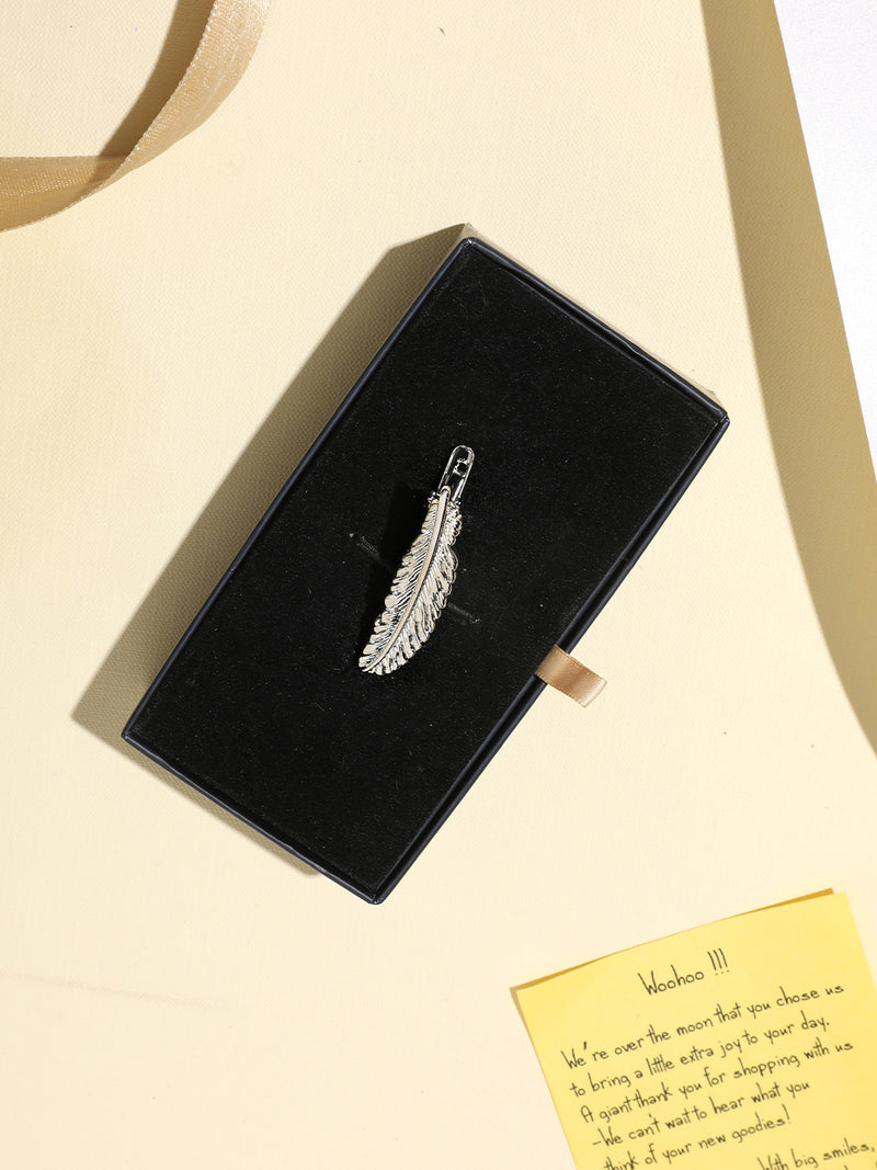 Silver Feather Tie bar