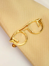 Golden Spectacles Tie Bar