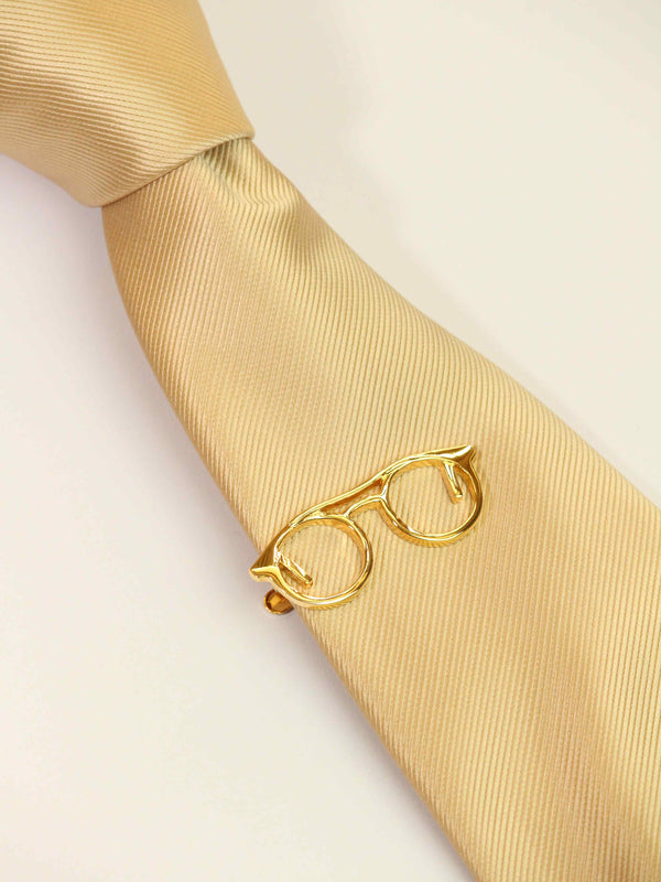 Golden Spectacles Tie Bar