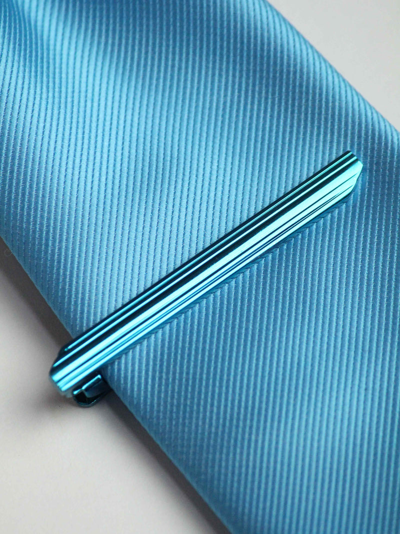 Blue Solid Tie Bar