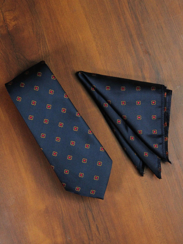 Blue Necktie & Pocket Square Giftset