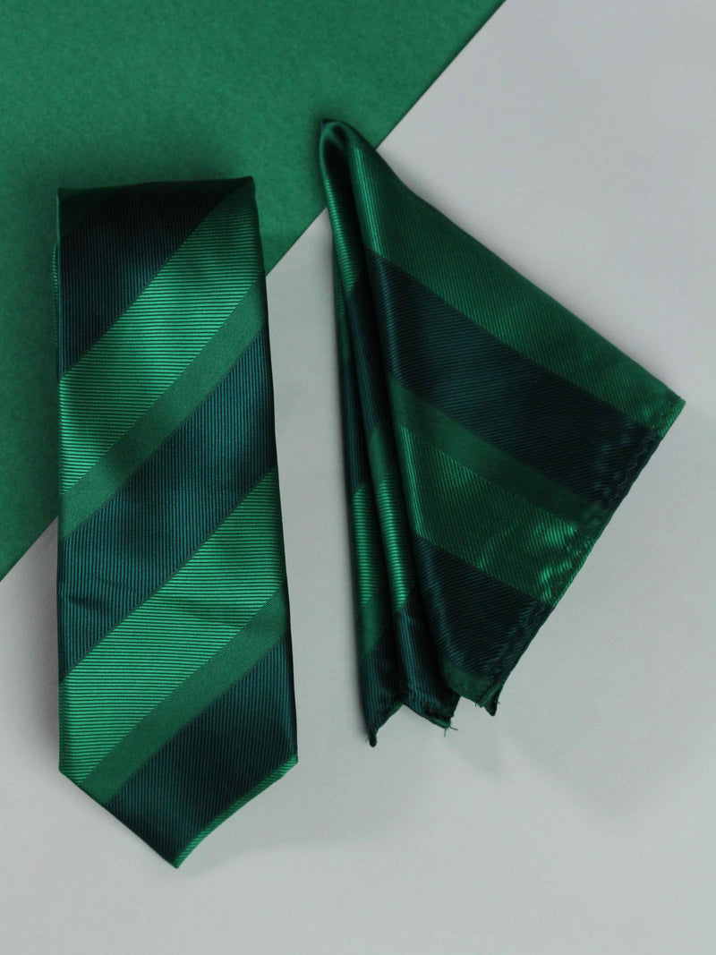 Green Necktie & Pocket Square Giftset