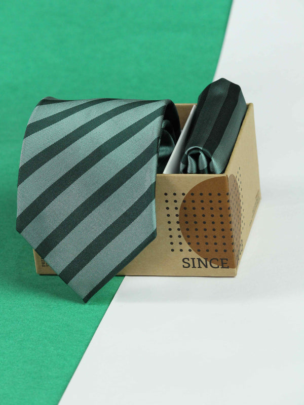 Green Necktie & Pocket Square Giftset