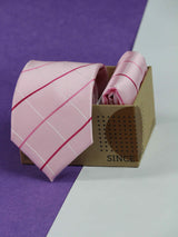 Pink Necktie & Pocket Square Giftset