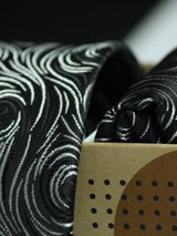 Black Abstract Necktie & Pocket Square Giftset