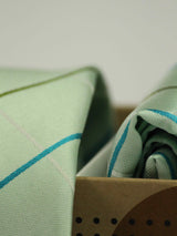 Mint Check Necktie & Pocket Square Giftset