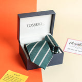 Green Check Necktie & Pocket Square Giftset