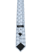 Blue Floral Necktie & Pocket Square