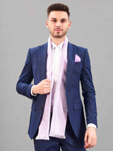 Purple Geometric Reversible Stole & Pocket Square Set