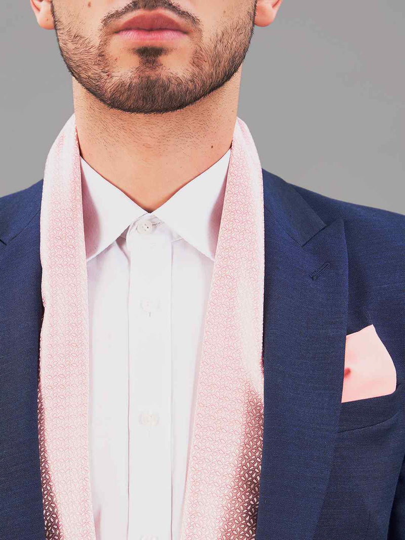 Pink Paisley Reversible Stole & Pocket Square Set