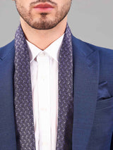 Blue Paisley Reversible Stole & Pocket Square Set