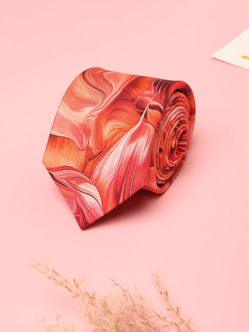 Abstract Printed Silk Tie - TOSSIDO