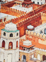 Agra Fort Printed Pocket Square - TOSSIDO