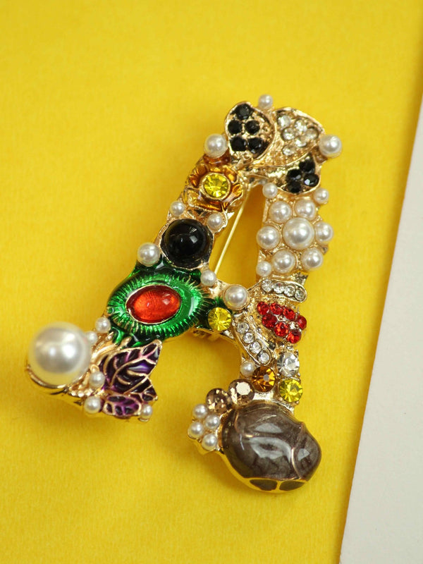 Alphabet A Brooch - TOSSIDO