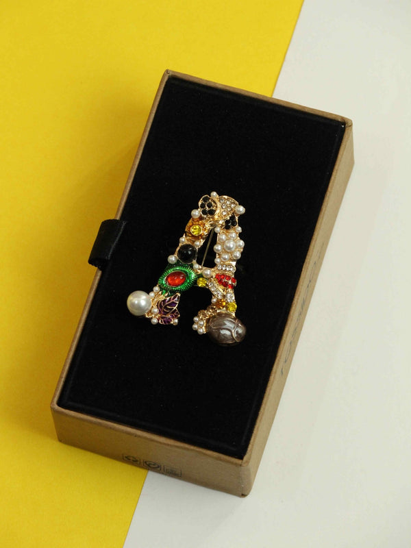 Alphabet A Brooch - TOSSIDO