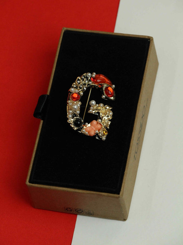 Alphabet G Brooch - TOSSIDO