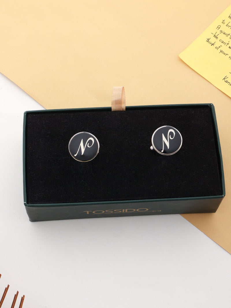Alphabet N Cufflink - TOSSIDO