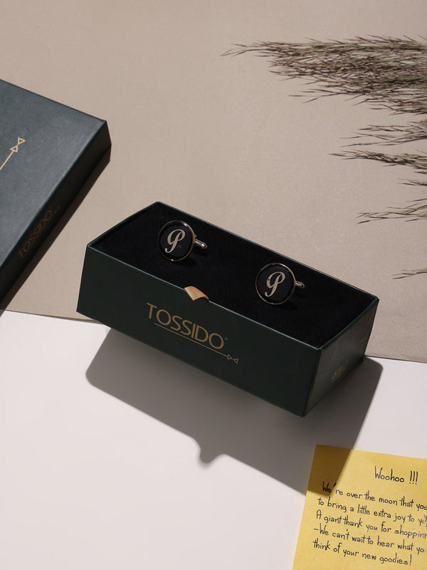 Alphabet P Cufflink - TOSSIDO